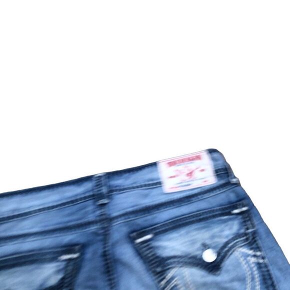 Vintage True Religion Jeans Size 33 STRAIGHT Indigo Mega T Blue - Picture 6 of 8